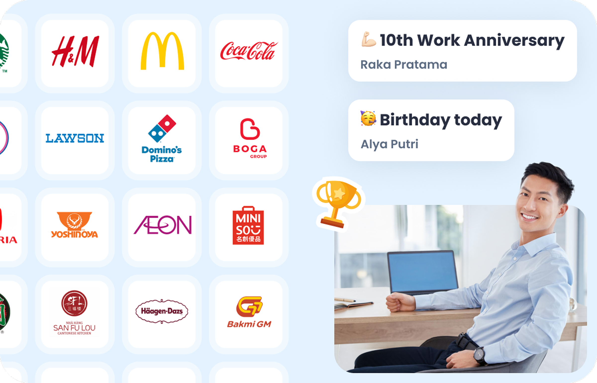 Voucher reward dan benefit karyawan Tadakado — gift card dan hadiah pilihan